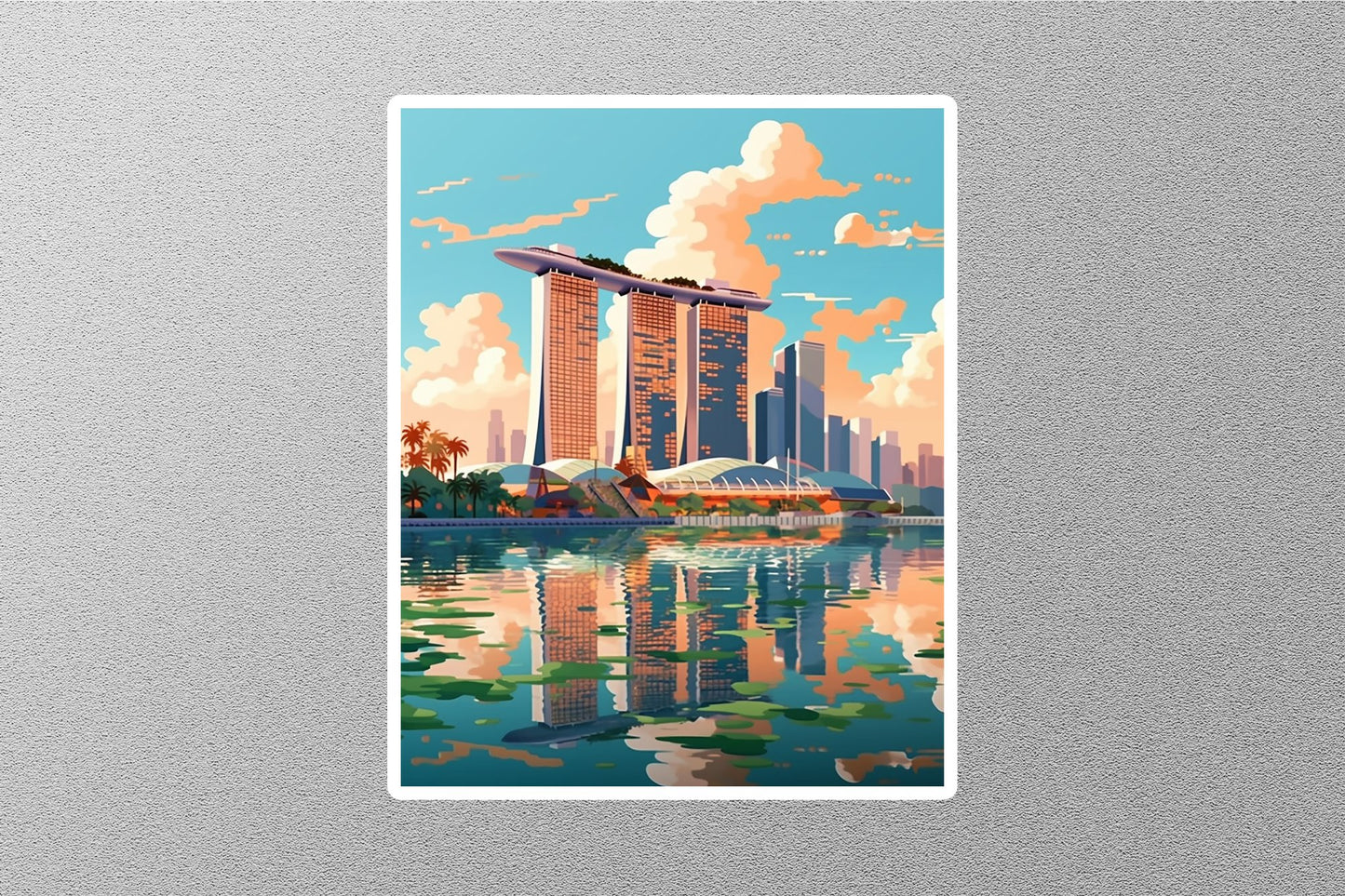 Wholesale Vintage Singapore 3 Travel Sticker