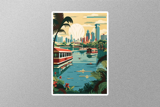 Wholesale Vintage Singapore 4 Travel Sticker