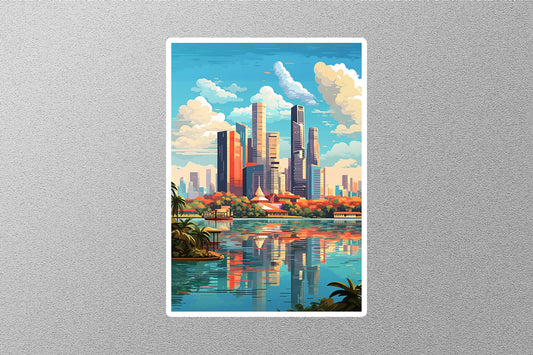 Wholesale Vintage Singapore 5 Travel Sticker