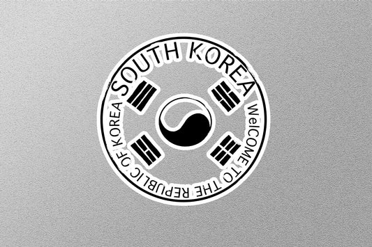 Wholesale South Korea Black Travel Stamp Sticker