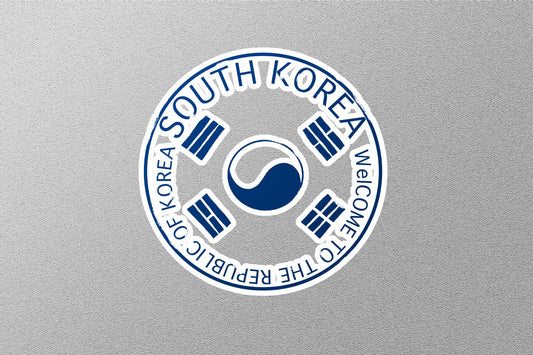 Wholesale South Korea Blue Travel Stamp Sticker