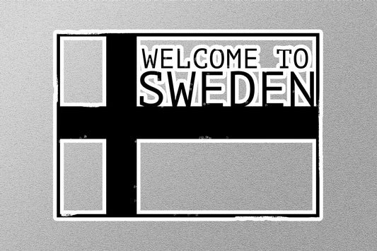 Wholesale Sweden Black Travel Stamp Sticker