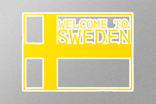 Wholesale Sweden Yellow Travel Stamp Sticker