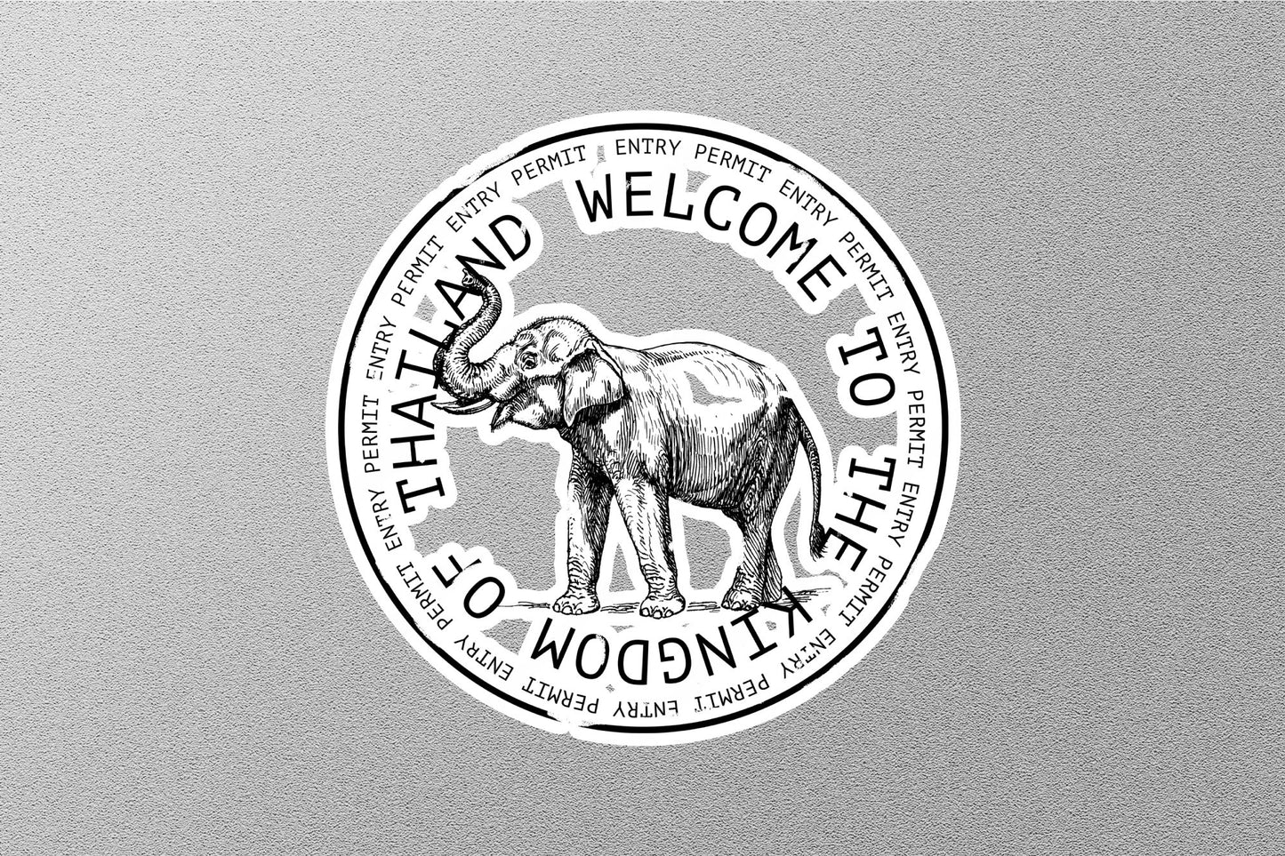 Wholesale Thailand Black Travel Stamp Sticker