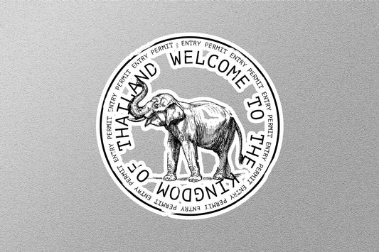 Wholesale Thailand Black Travel Stamp Sticker