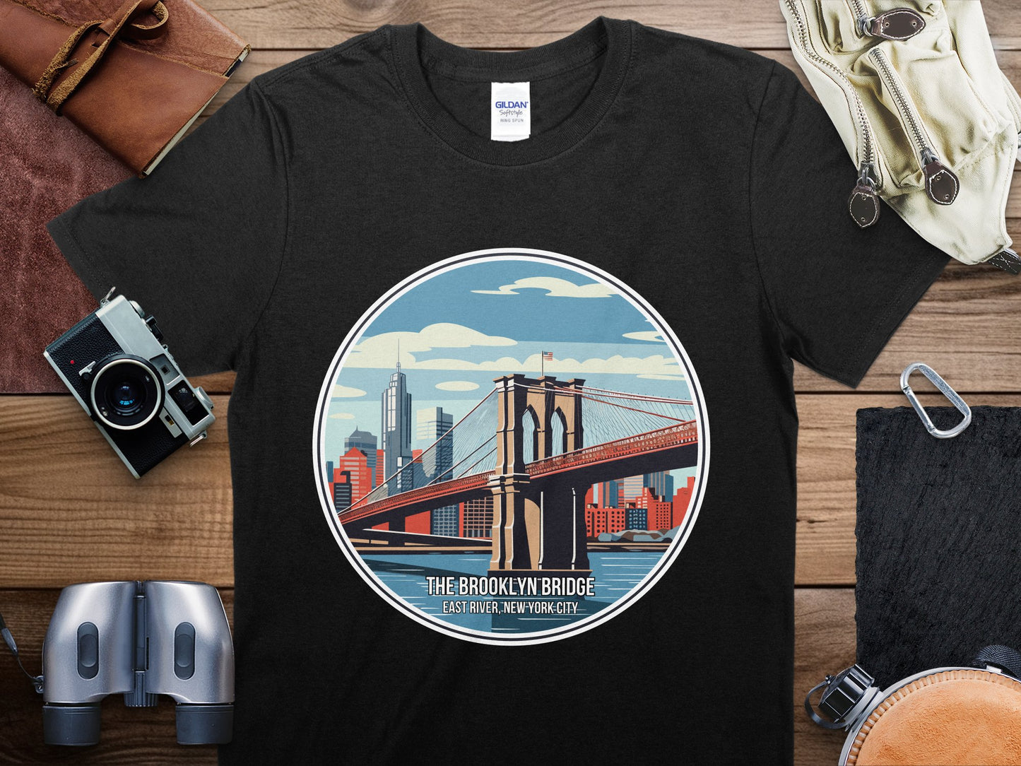 The Brooklyn Bridge Travel T-Shirt, The Brooklyn Bridge NYC Shirt