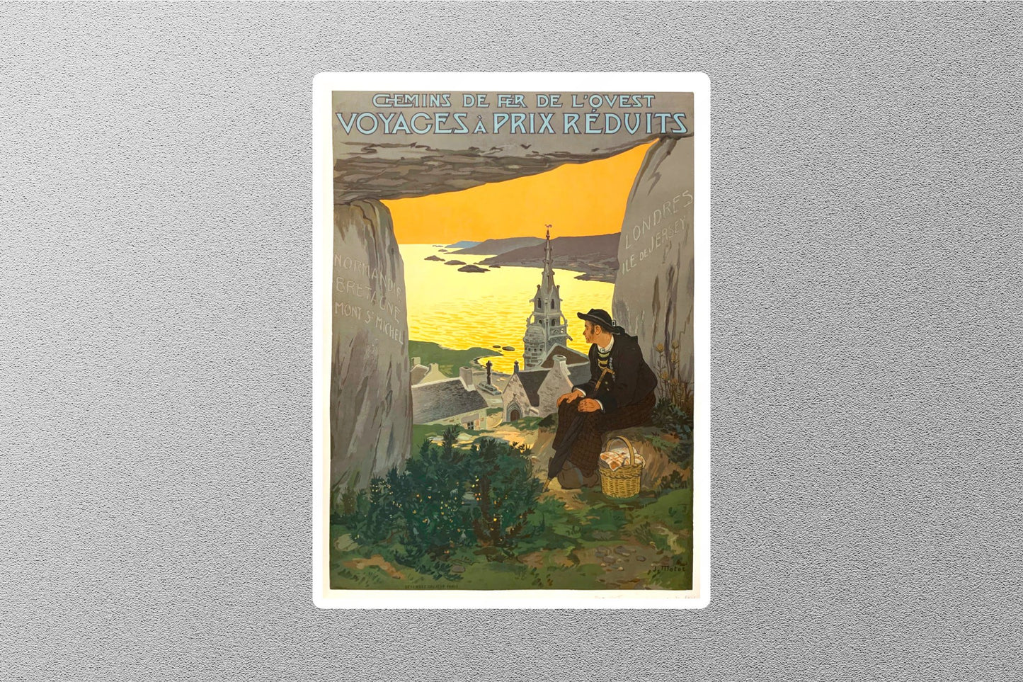 Wholesale Vintage chemise de Fer de Travel Sticker