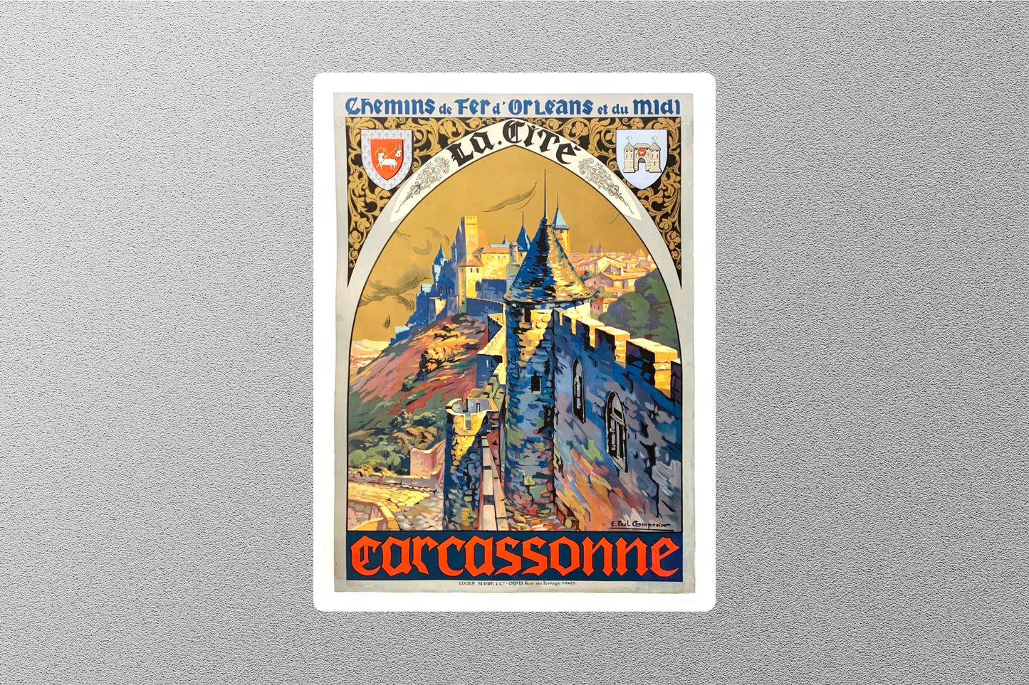 Wholesale Vintage Carcassonne Travel Sticker