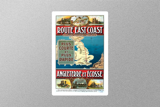 Wholesale Vintage Route East Coast Travel Sticker