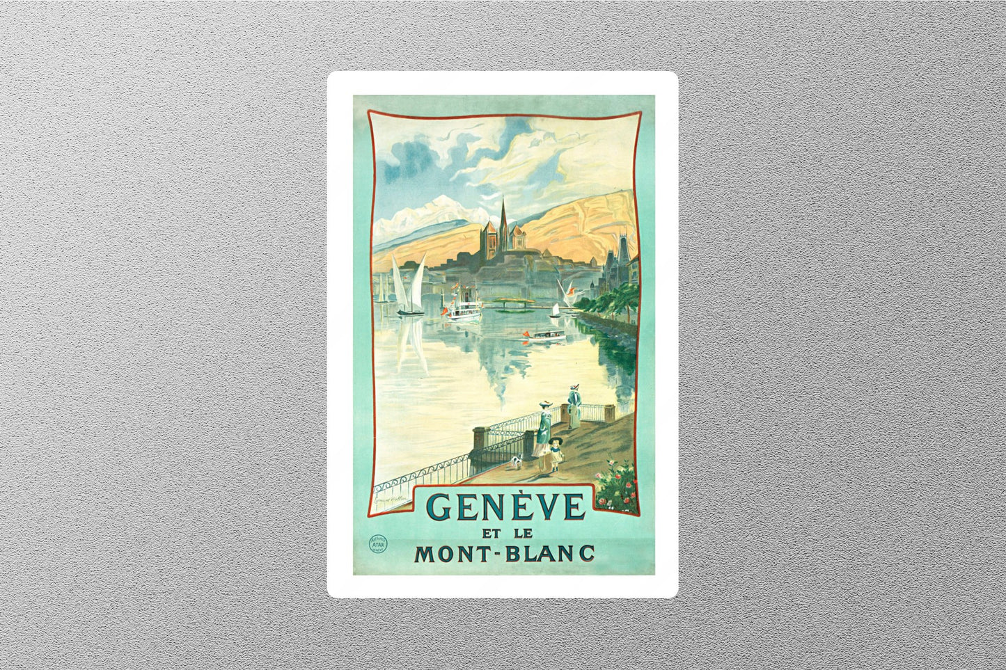 Wholesale Vintage Genève au Mont Travel Sticker