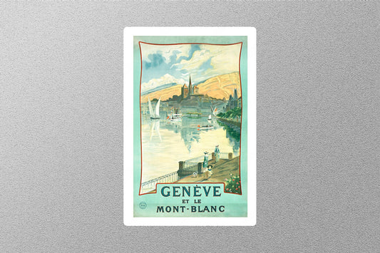 Wholesale Vintage Genève au Mont Travel Sticker