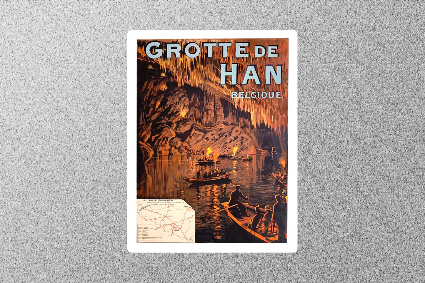 Wholesale Vintage Domain of the Caves of Han Travel Sticker