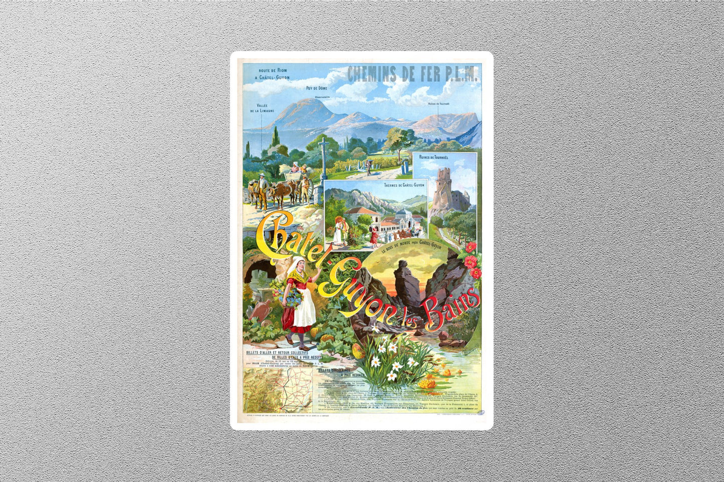 Wholesale Vintage Chatel Guyon les Bains Travel Sticker