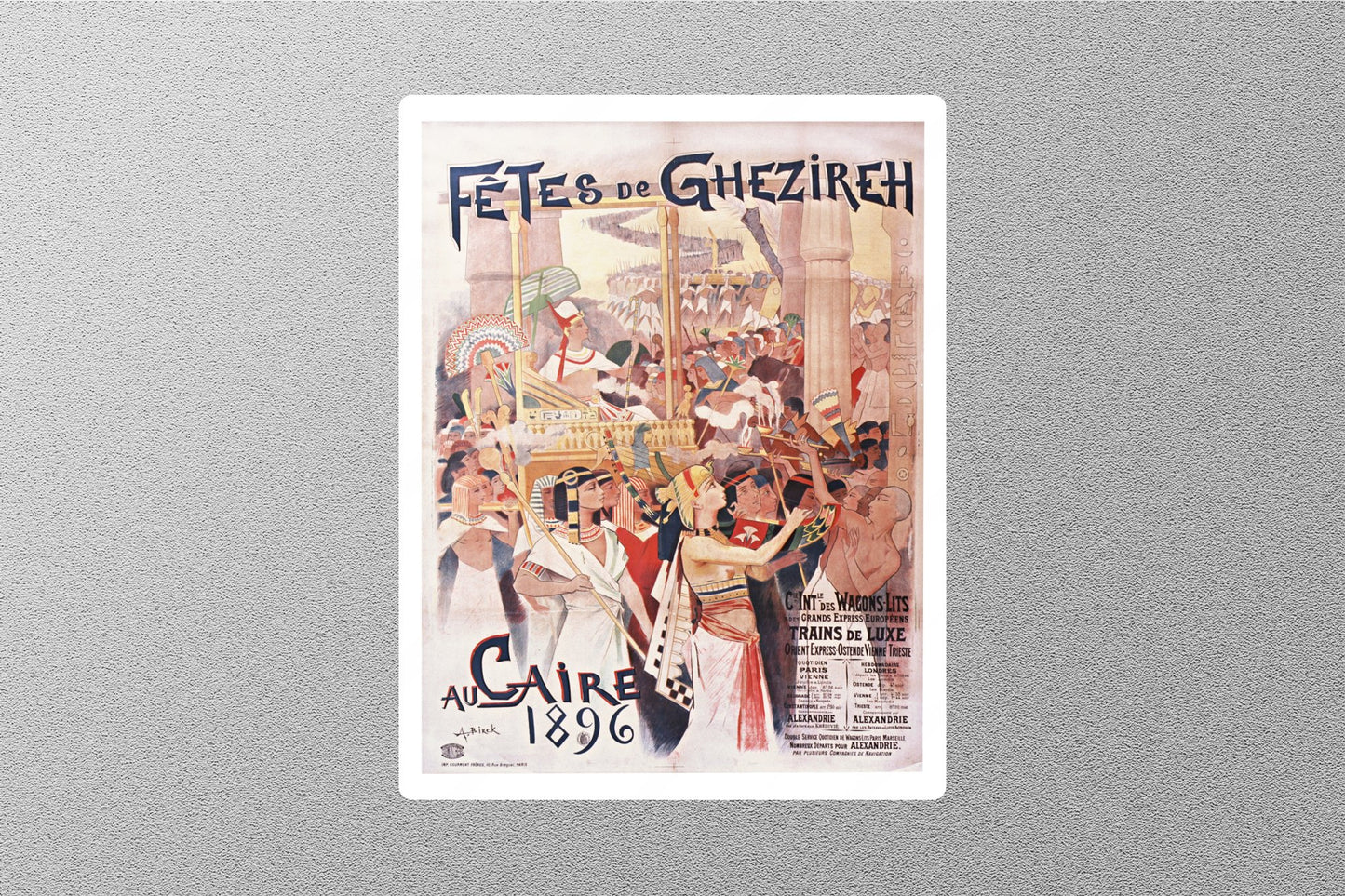 Wholesale Vintage FÉTES DE GHEZİREH Travel Sticker