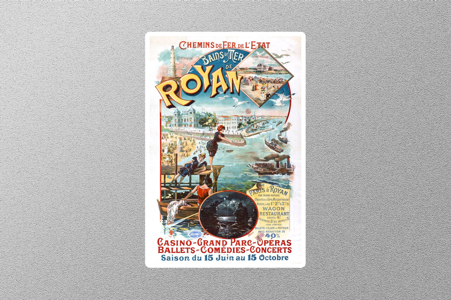 Wholesale Vintage Royan Travel Sticker
