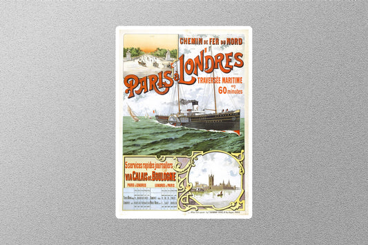 Wholesale Vintage Paris a Londres Travel Sticker