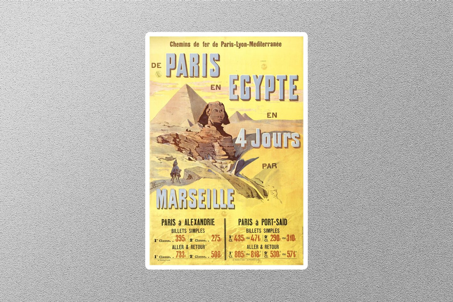 Wholesale Vintage PARIS EN EGYPTE Travel Sticker