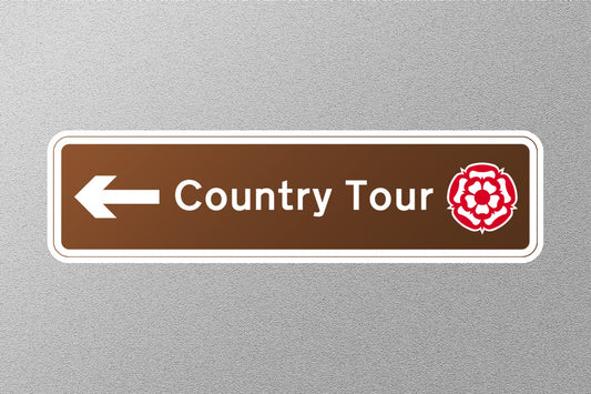 Country Tour UK Sign Sticker
