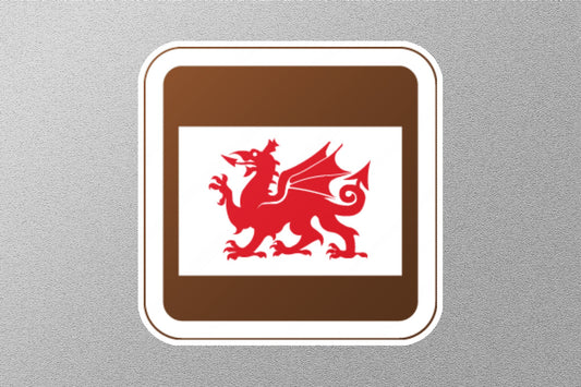Welsh Rugby Dragon UK Sign Sticker