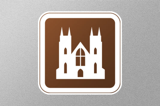 Cathedral Sign UK Sign Sticker