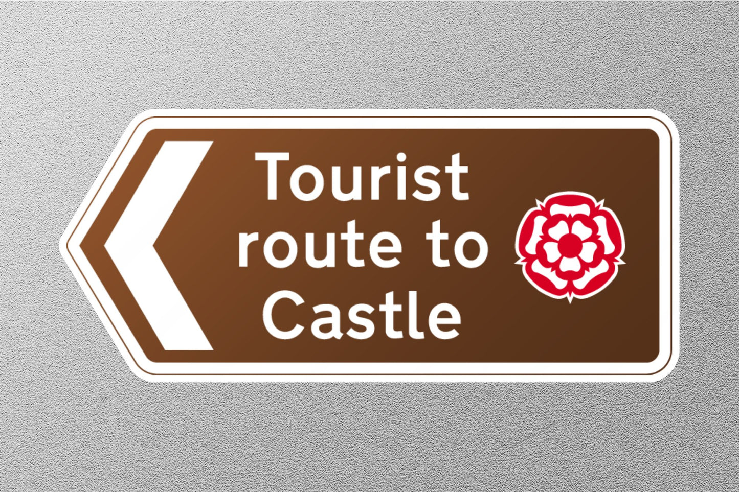 Tourist Route to Castle UK Sign Sticker