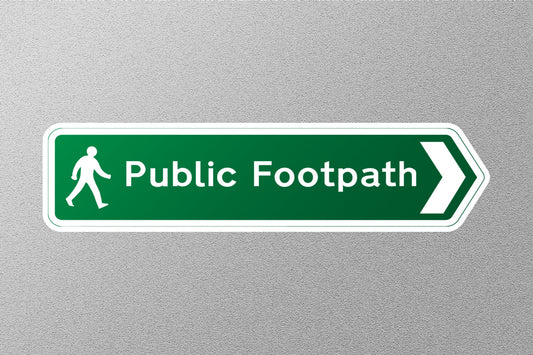Public Footpath UK Sign Sticker