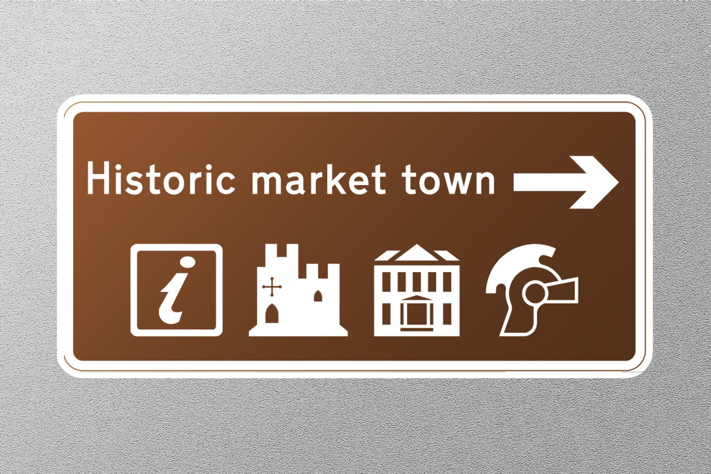 Historic Market Town UK Sign Sticker