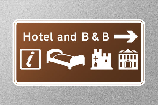 Hotel and B & B UK Sign Sticker