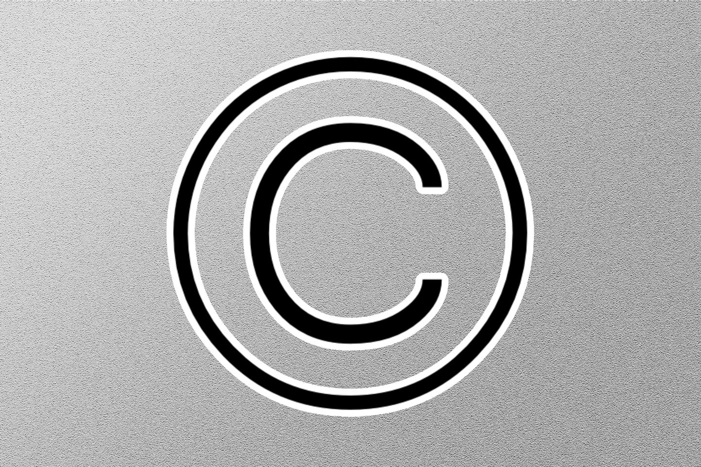 Copyright Icon Thin Sticker