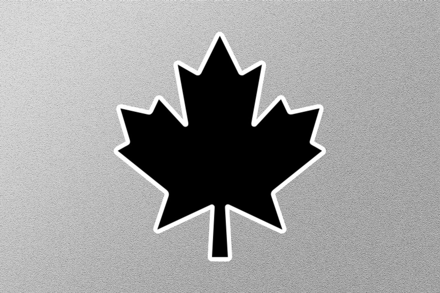 Maple Leaf Black Sticker