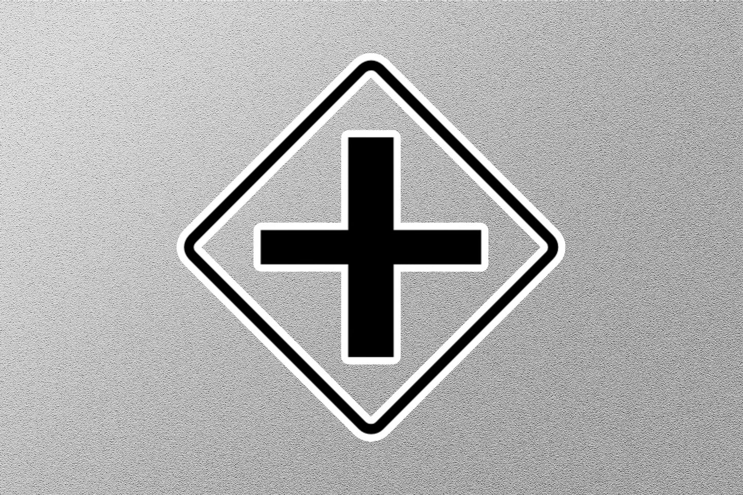 Four Way Intersection sign Sticker