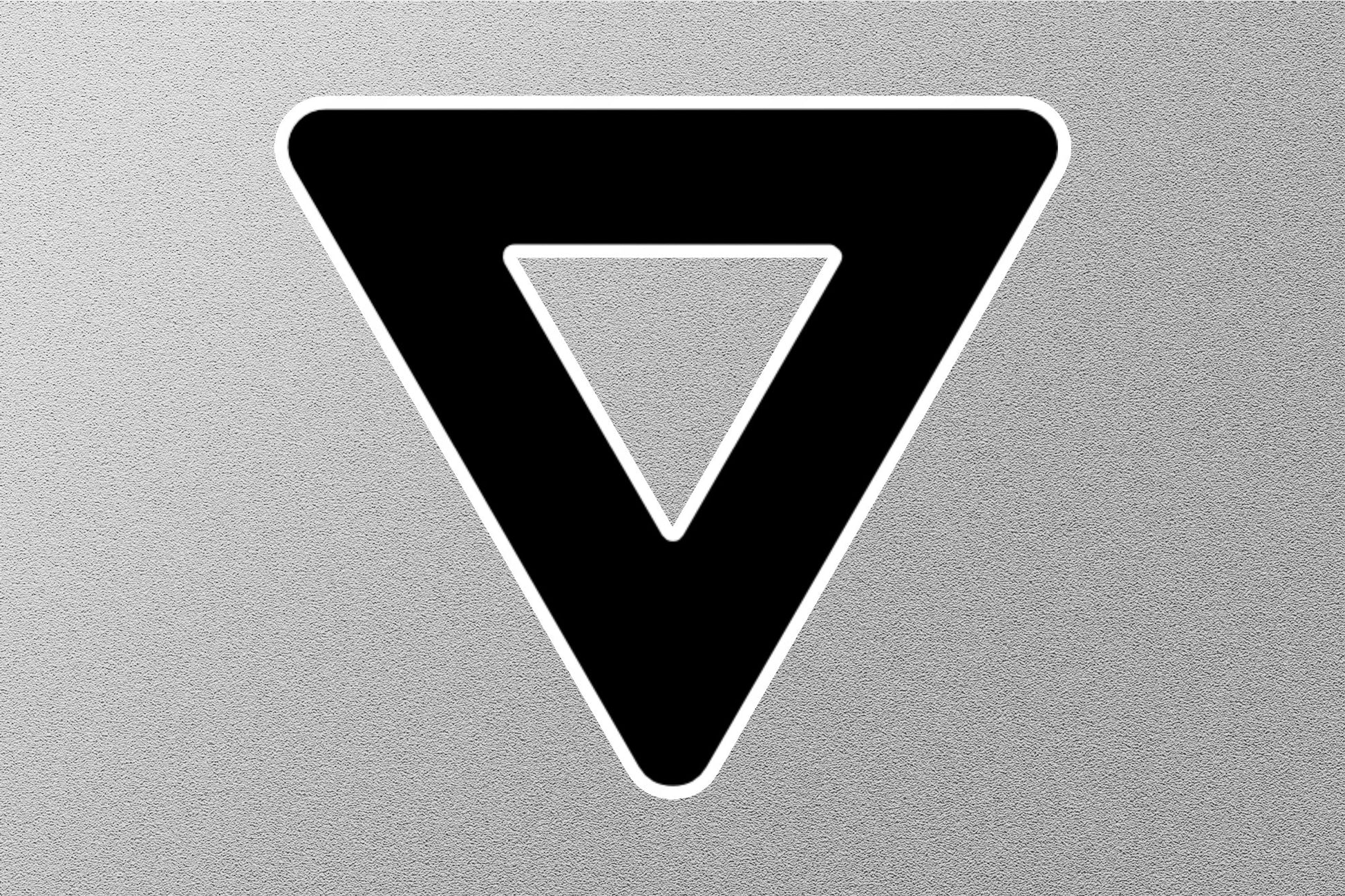 Wholesale Inverted Triangle Sign Sticker – GraffMerch.com