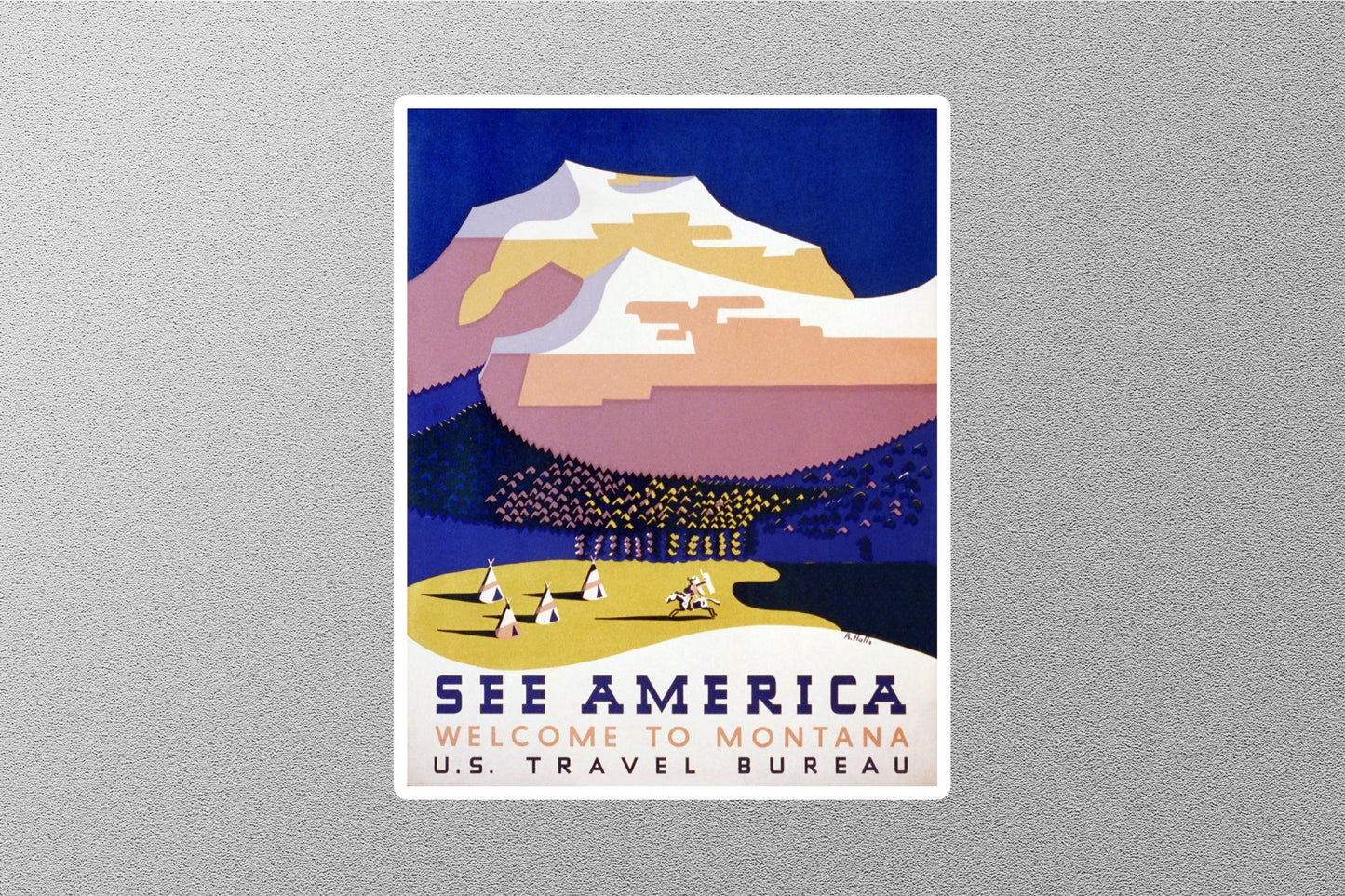 Wholesale Vintage See America Travel Stickers