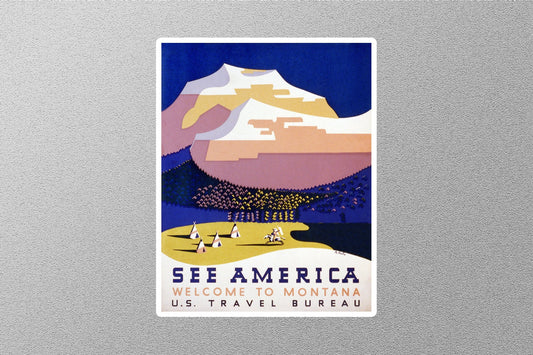 Wholesale Vintage See America Travel Stickers