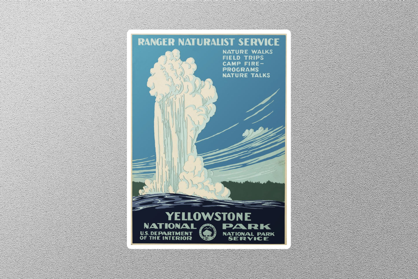 Vintage Yellow Stone National Park Travel Stickers