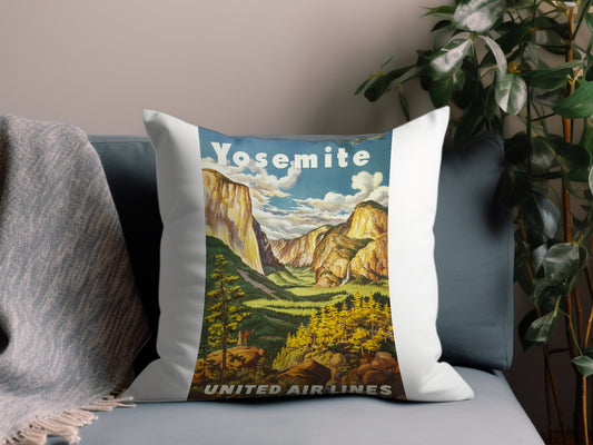 Vintage Yosemite Throw Pillow