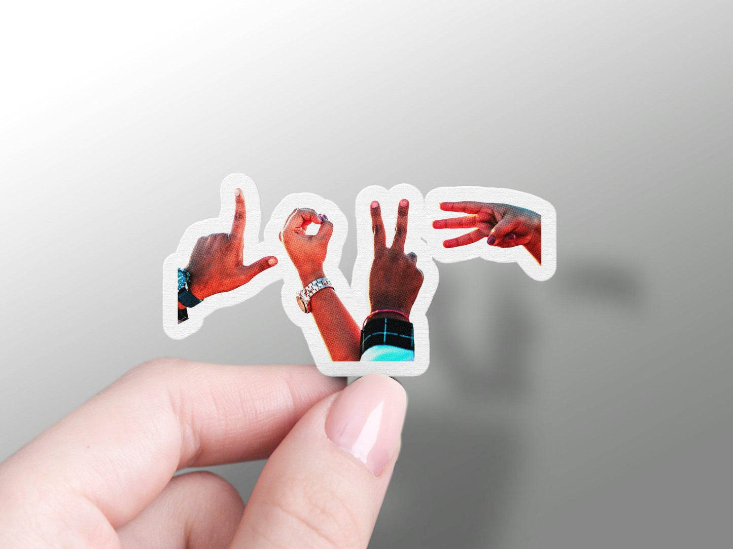 Human Hand Gestures Sticker