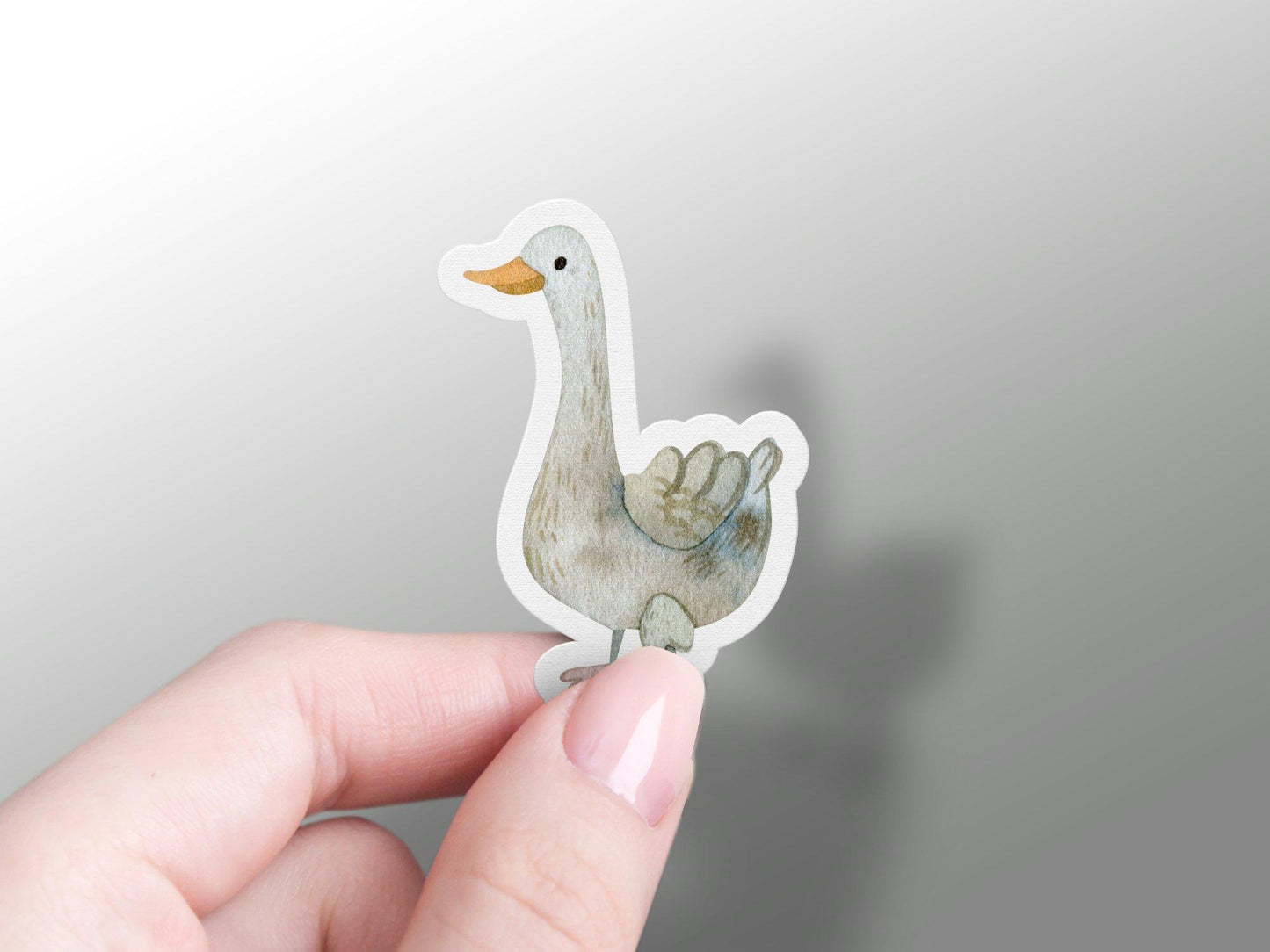 White Duck Sticker