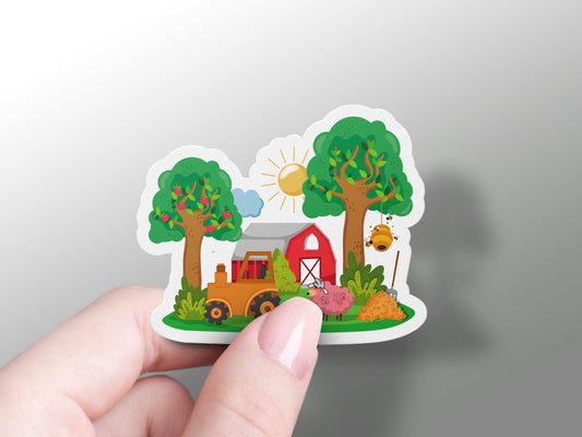 Modern Village House Sticker