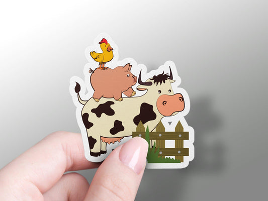 Pig and Cow Sticker