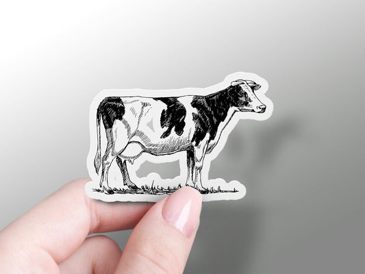 White Cow Sticker