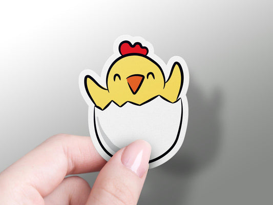 Cute Chick In Egg Shell Sticker