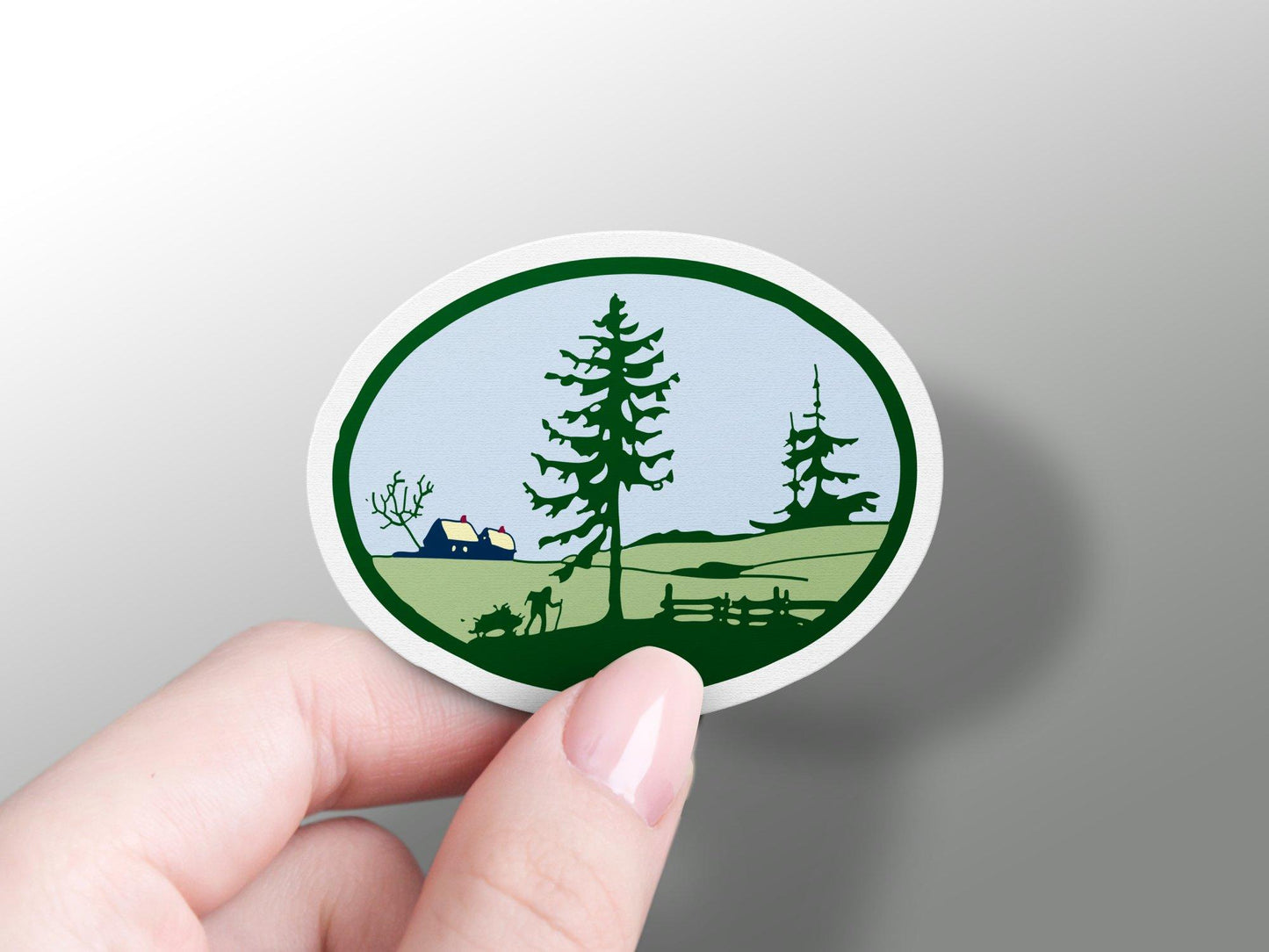 Pine Trees Outdoor View Sticker