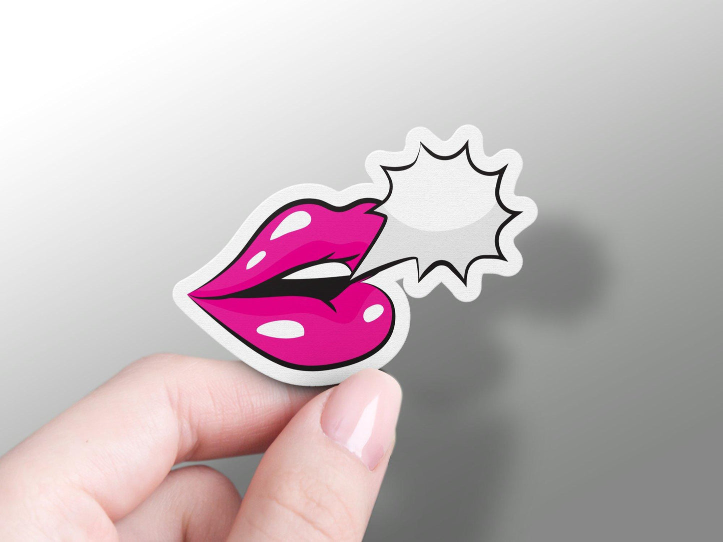 Sexy Pink Lips Sticker