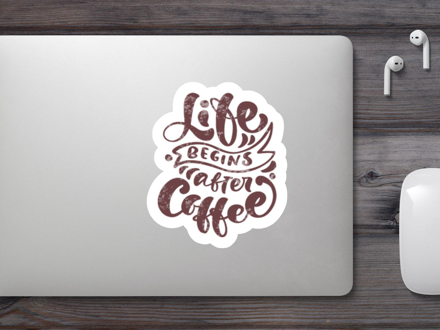 Life Begins After Coffee Sticker