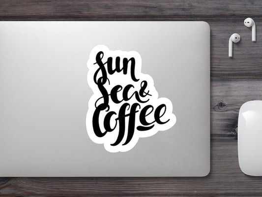 Sun Sea and Coffee Sticker