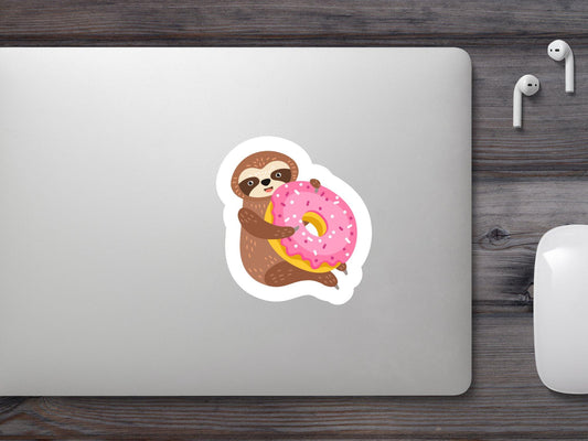 Sloth With Donut Sticker