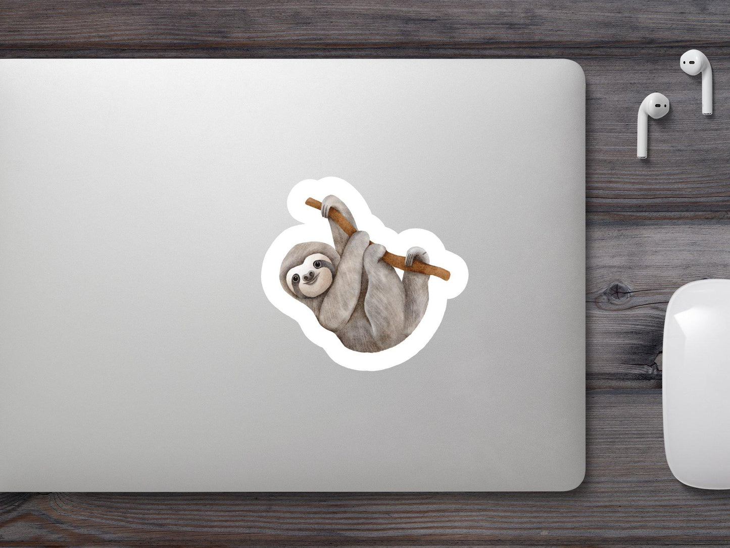 Sloth Hanging On A Tree Sticker