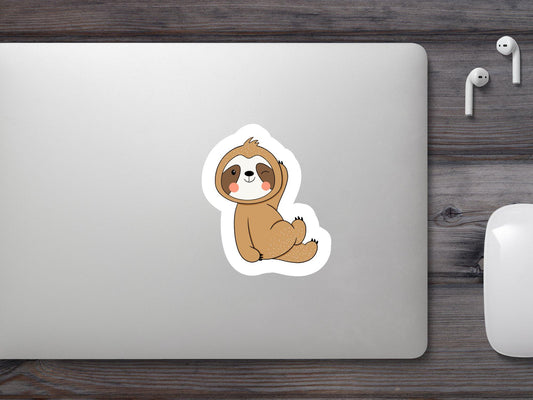 Cute Sloth Cartoon Sticker