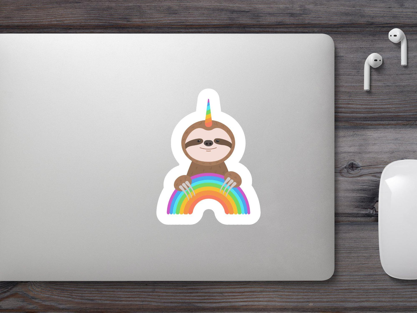 Sloth Unicorn Horn Sticker